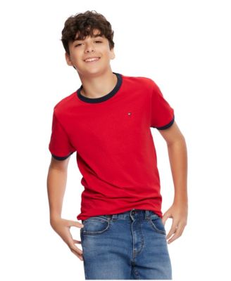 Big Boys Contrast Trim Embroidered Logo Ken Tee