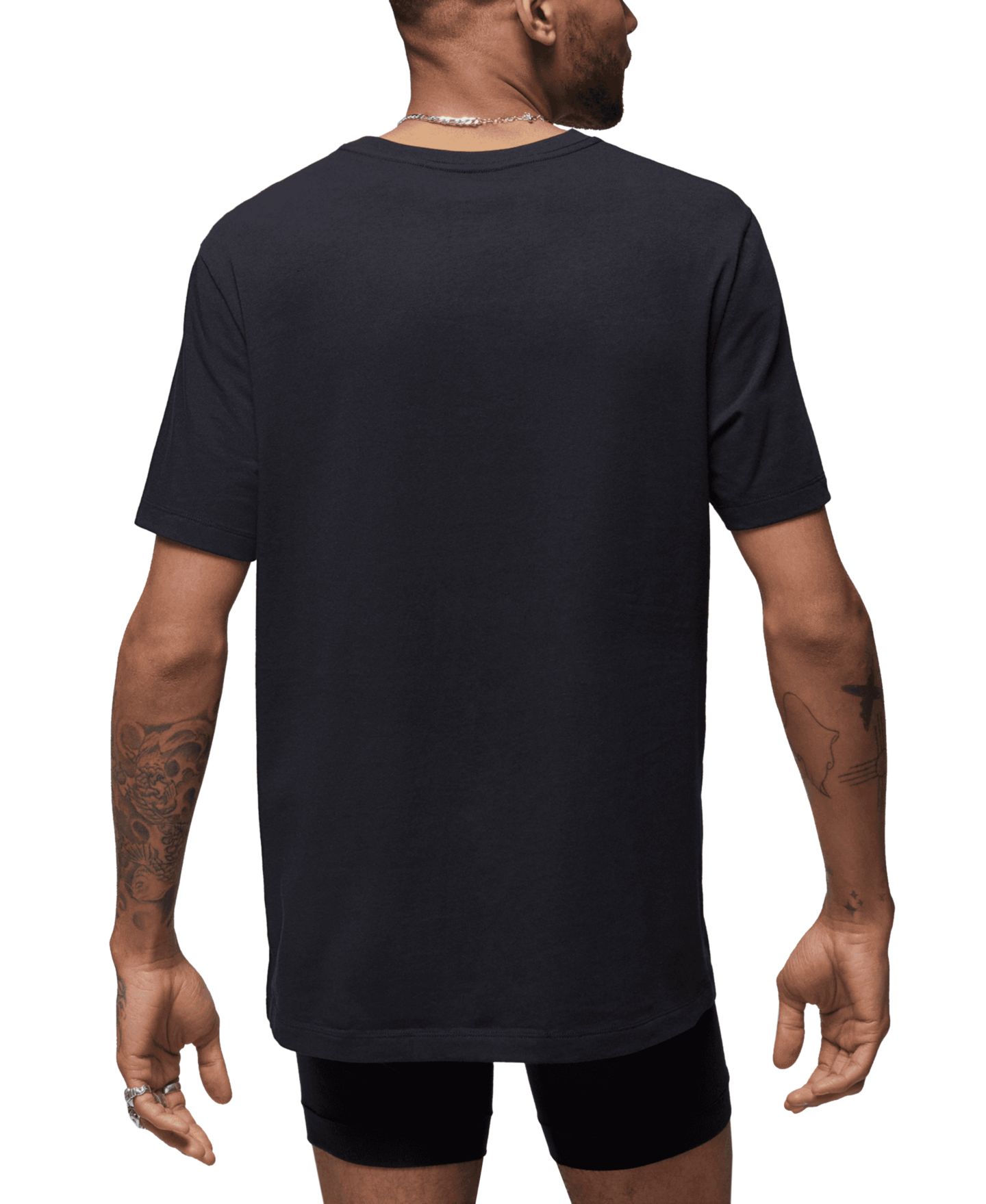 Мужские футболки Jordan 2-Pack Flight Base Stretch Cotton Crewneck T-Shirts, цвет: Чёрный — фото 5