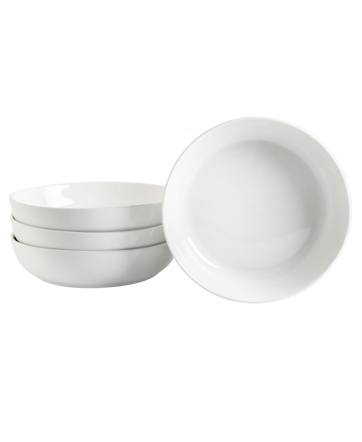 Zen Buffet 4-Piece Dinner Bowl Set - White