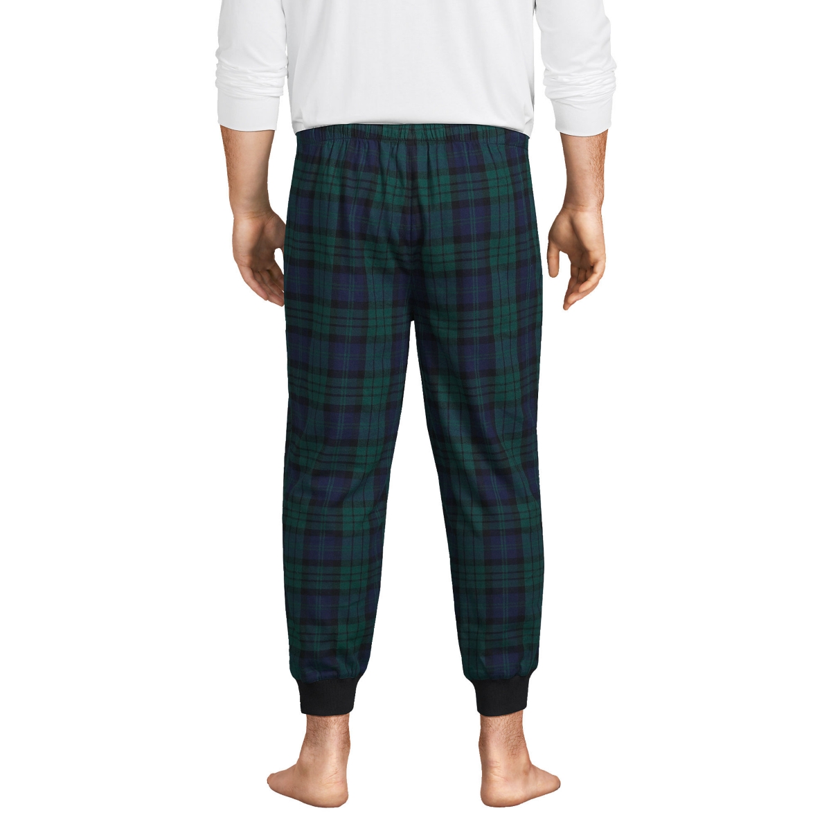 Lands' End Big & Tall Flannel Jogger Pajama Pants