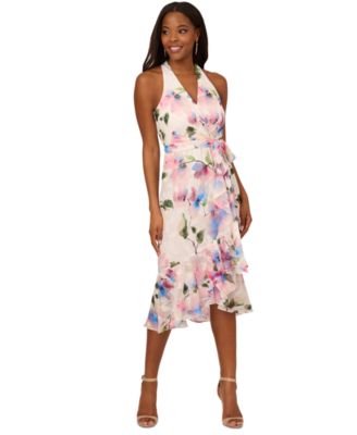 Adrianna Papell Women s Printed High Low Ruffle Dress Macy s