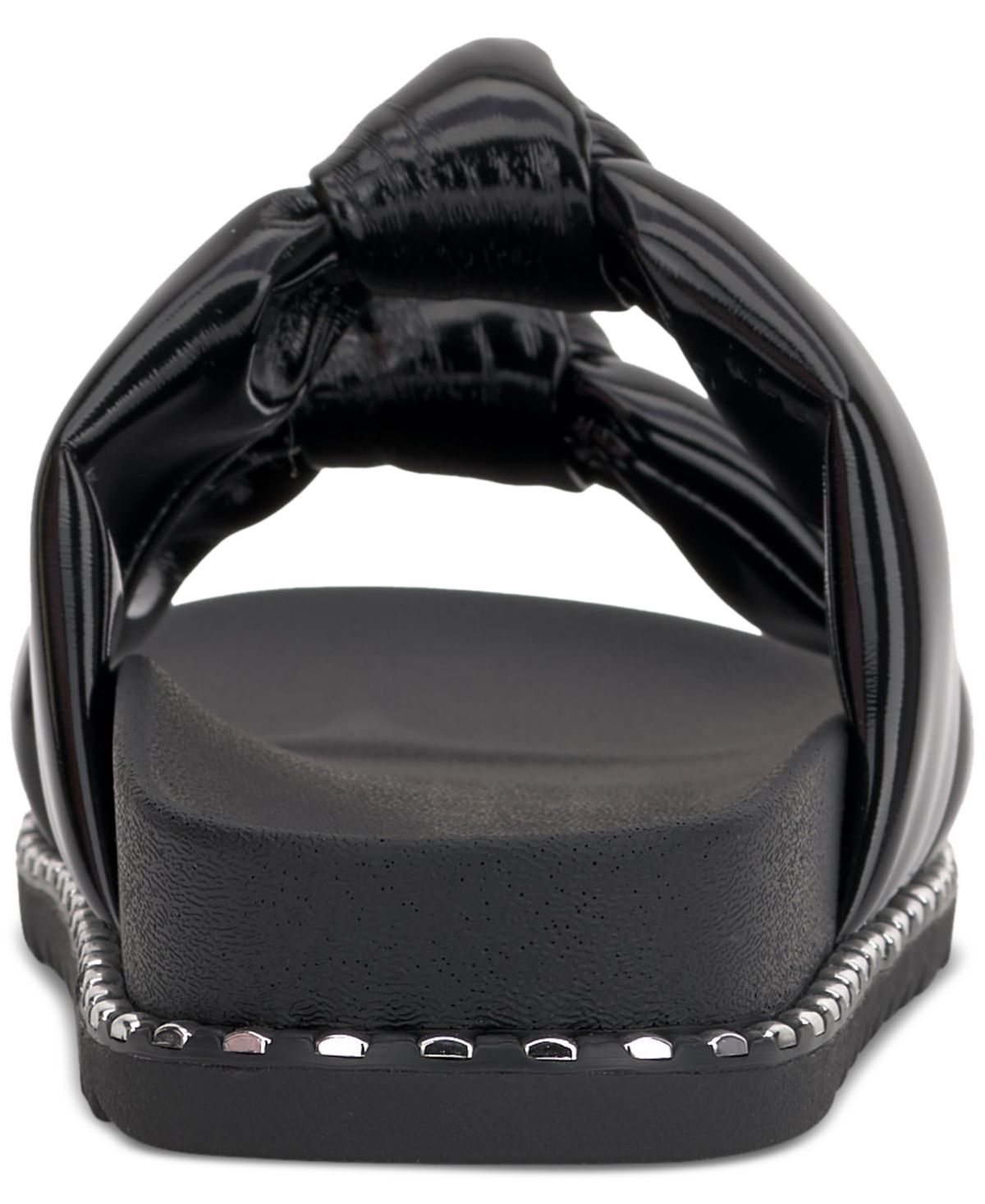 Jessica Simpson Caralyna Platform Slide Sandal In Black Crinkle Patent