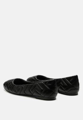 Womens Janice Quilted Ballerina Flats