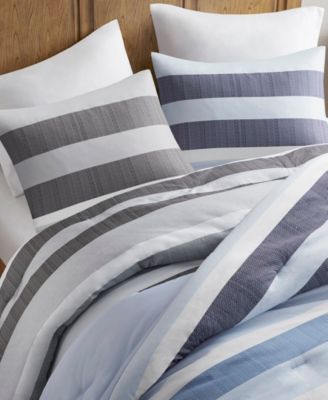 Blake Stripe Textured Print 3-Pc. Comforter Set, Full/Queen