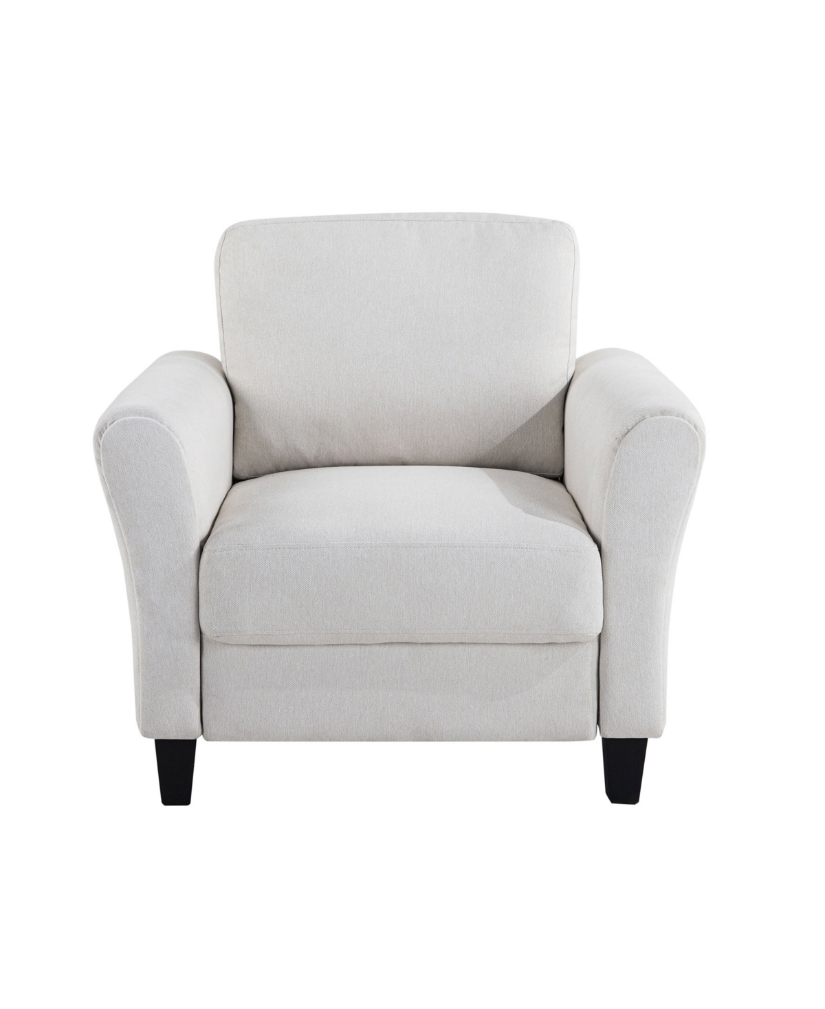 Lifestyle Solutions 35.4" Microfiber Wilshire Chair With Rolled Arms In Oyster