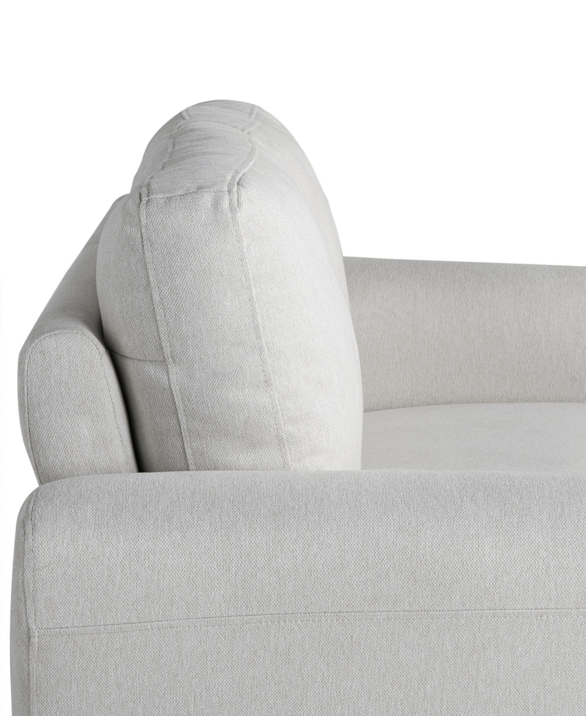 Shop Lifestyle Solutions 57.9" Microfiber Wilshire Loveseat With Rolled Arms In Oyster