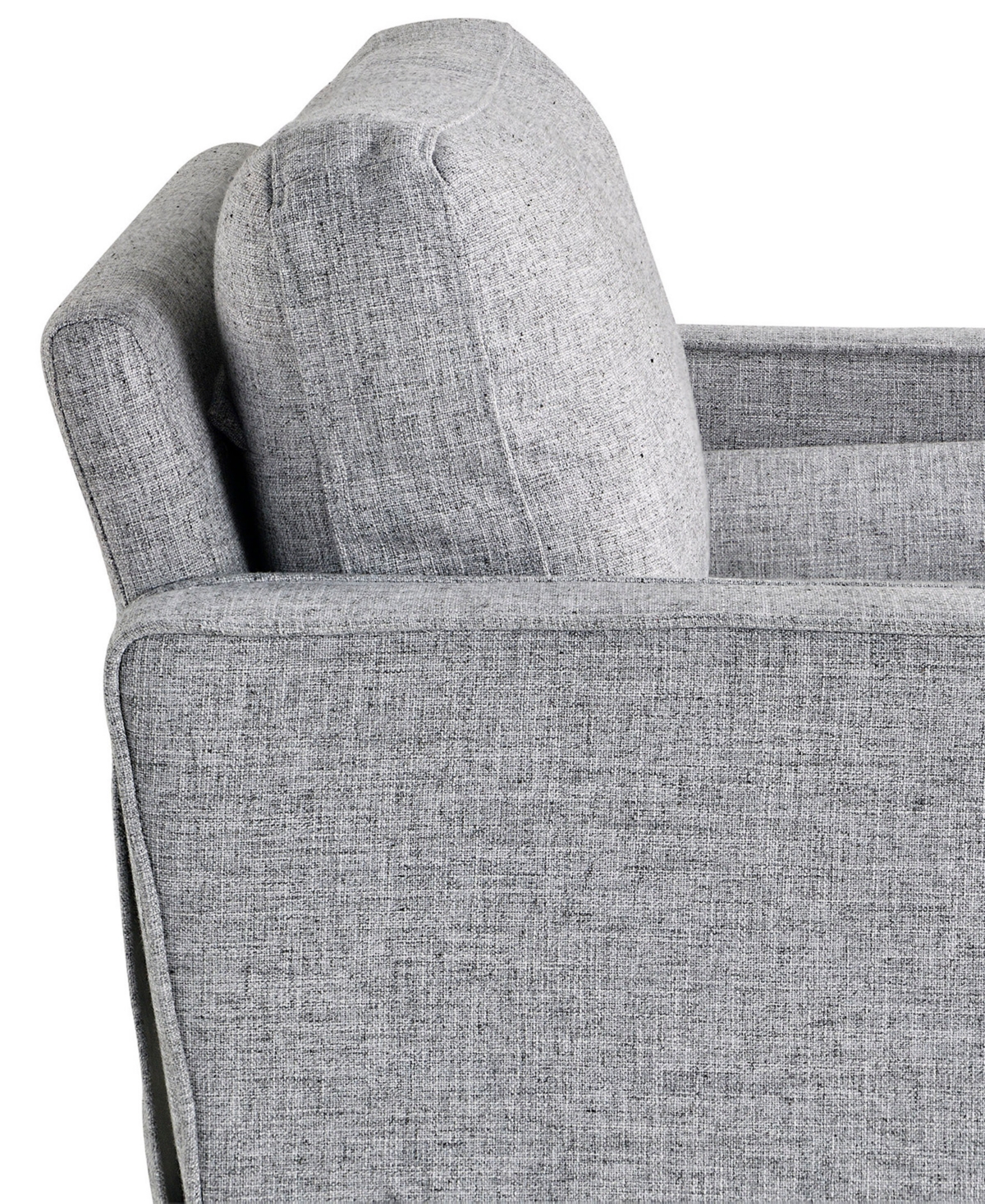 Shop Lifestyle Solutions 39.4" Polyester Lillith Chair With Track Arms In Light Gray