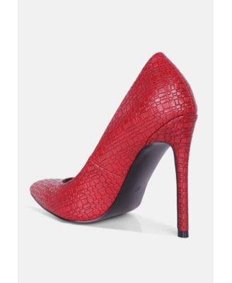 Brinkles Weave Pattern High Heel Pumps