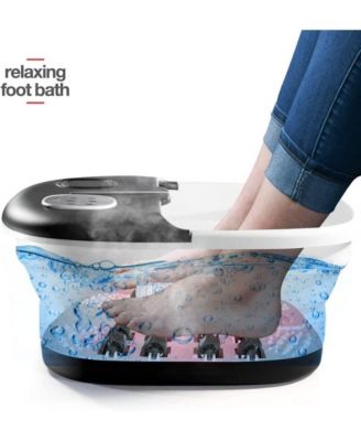 Foot Spa with Heat and Massage and Jets Includes A Remote Control A Pumice Stone Collapsible Massager with Bubbles and Vibration