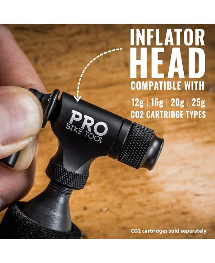 PRO BIKE TOOL CO2 Inflator for Presta and Schrader Valves Bicycle Tire