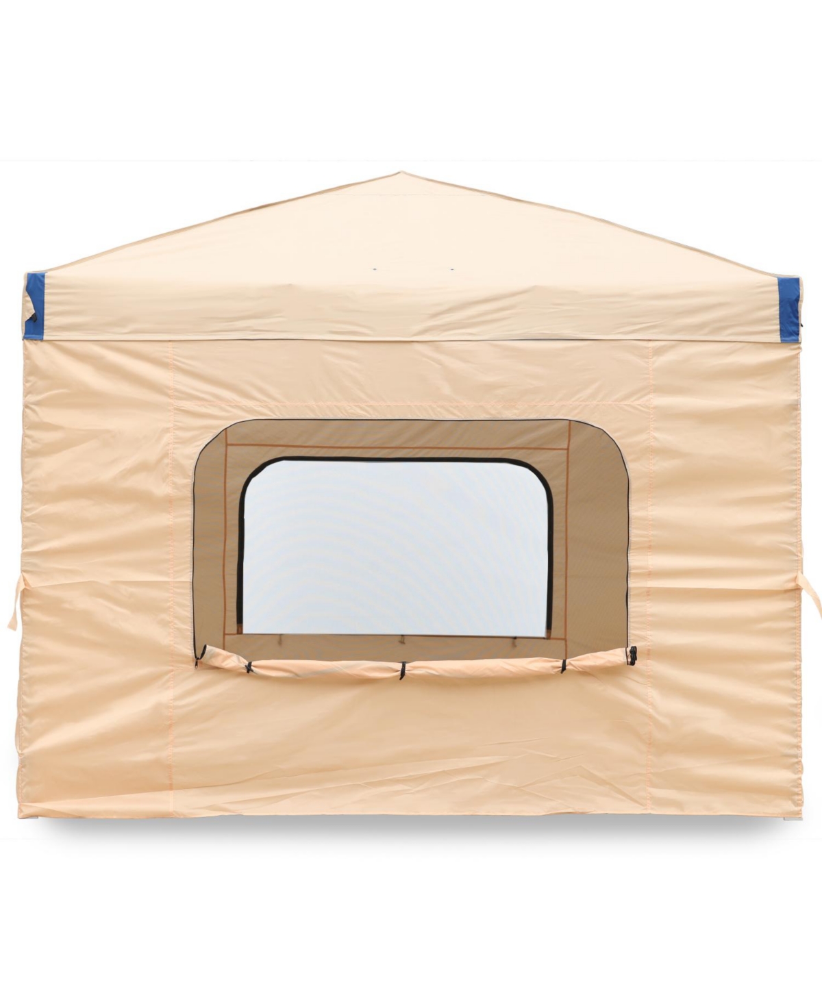 Canopy Sidewall Replacement with 2 Side Zipper and Windows for 10' x 10''Pop Up Canopy Tent (Sidewall Only) - Brown