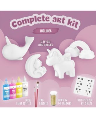 Unicorn Gifts for Girls | Arts and Crafts for Girls Ages 6-8-12 | Paint Your Own Squishies | Unicorn Toys Squishy Painting Kit | Arts & Crafts Tween Girls Gifts for 6-12 Years Old