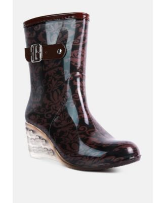 Womens Drench Clear Wedge Rainboots