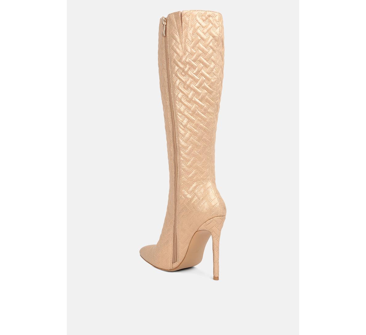 Tinkles Embossed High Heeled Calf Boots