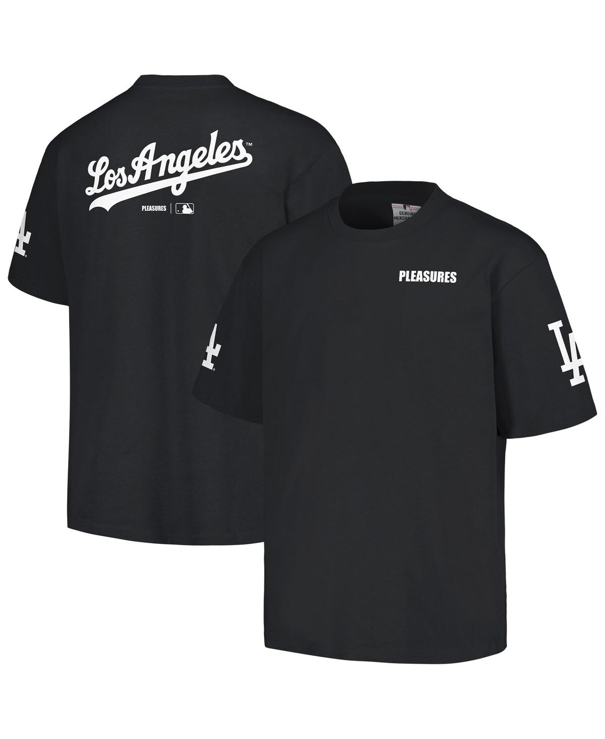 Men's Pleasures Black Los Angeles Dodgers Team T-shirt - Black
