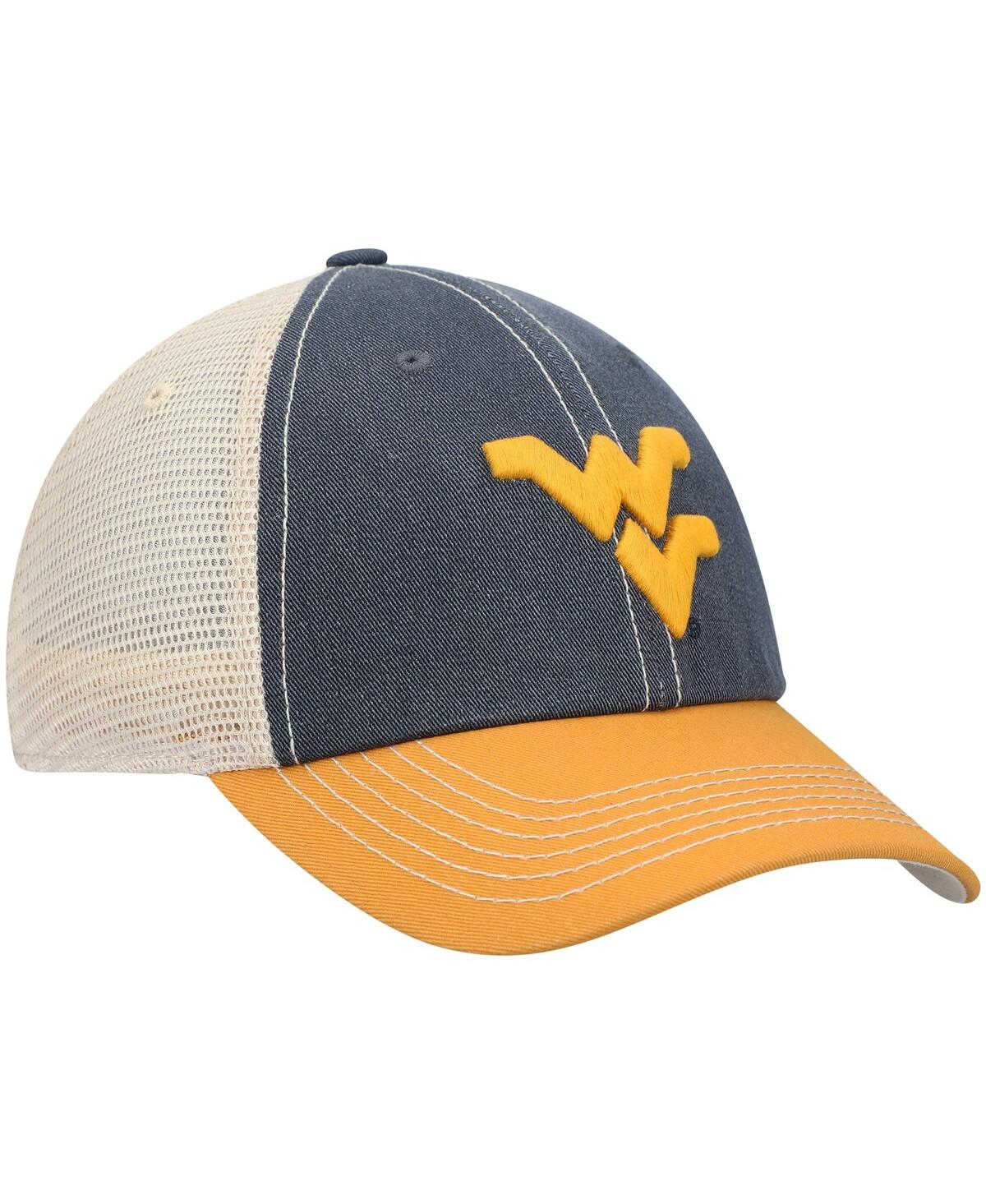 Top Of The World Men's  Navy West Virginia Mountaineers Offroad Trucker Adjustable Hat In Navy