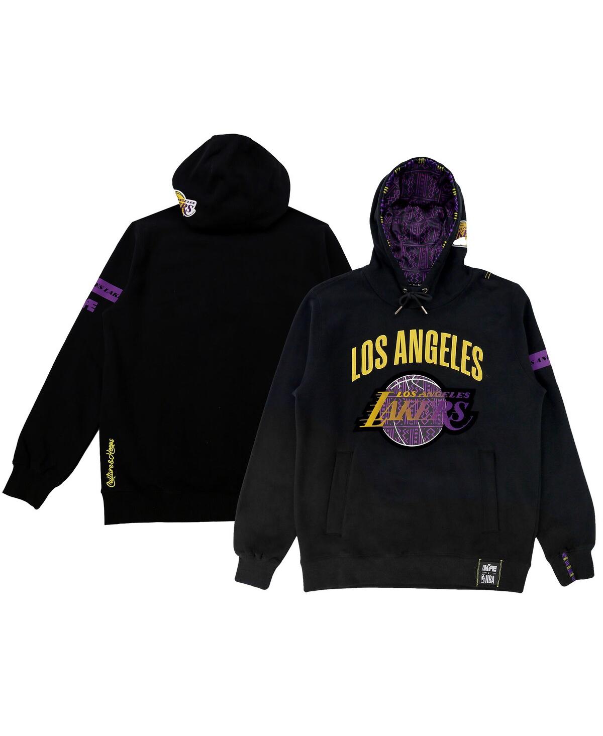 Shop Two Hype Men's And Women's Nba X  Black Los Angeles Lakers Culture & Hoops Heavyweight Pullover Hoodi
