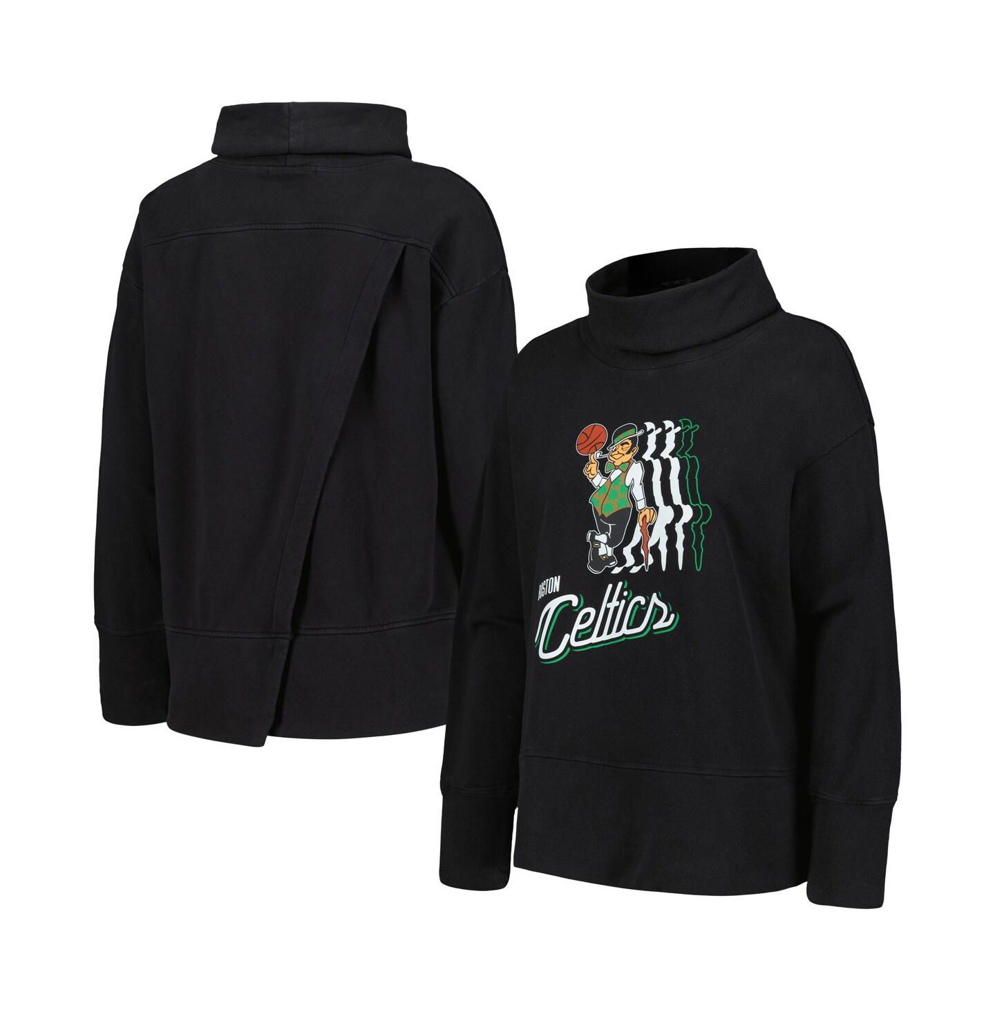 Женская толстовка LevelWear Black Boston Celtics Sunset Pullover — фото 1