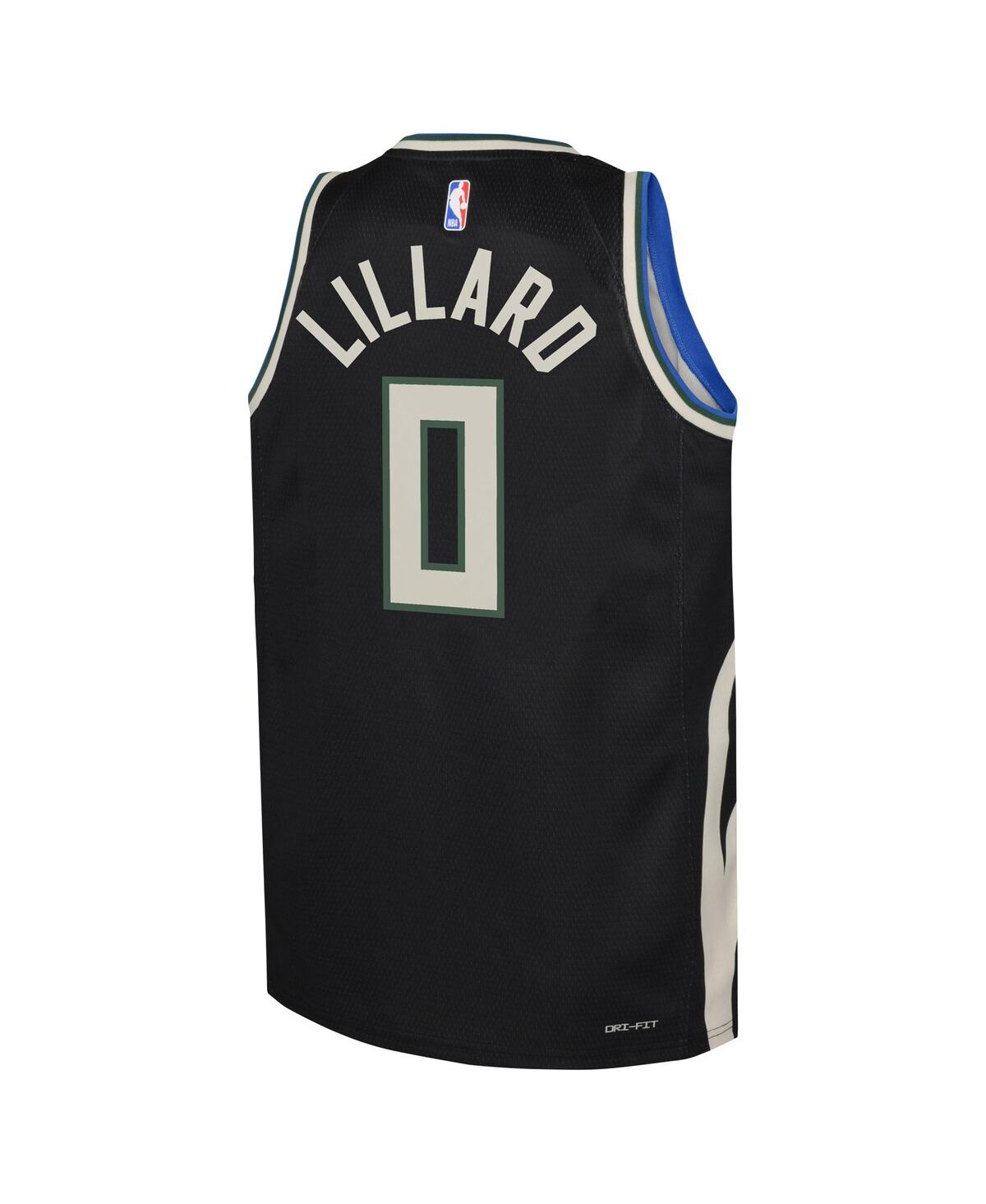 Big Boys Jordan Damian LillardMilwaukee Bucks Swingman Jersey - Statement Edition - Black
