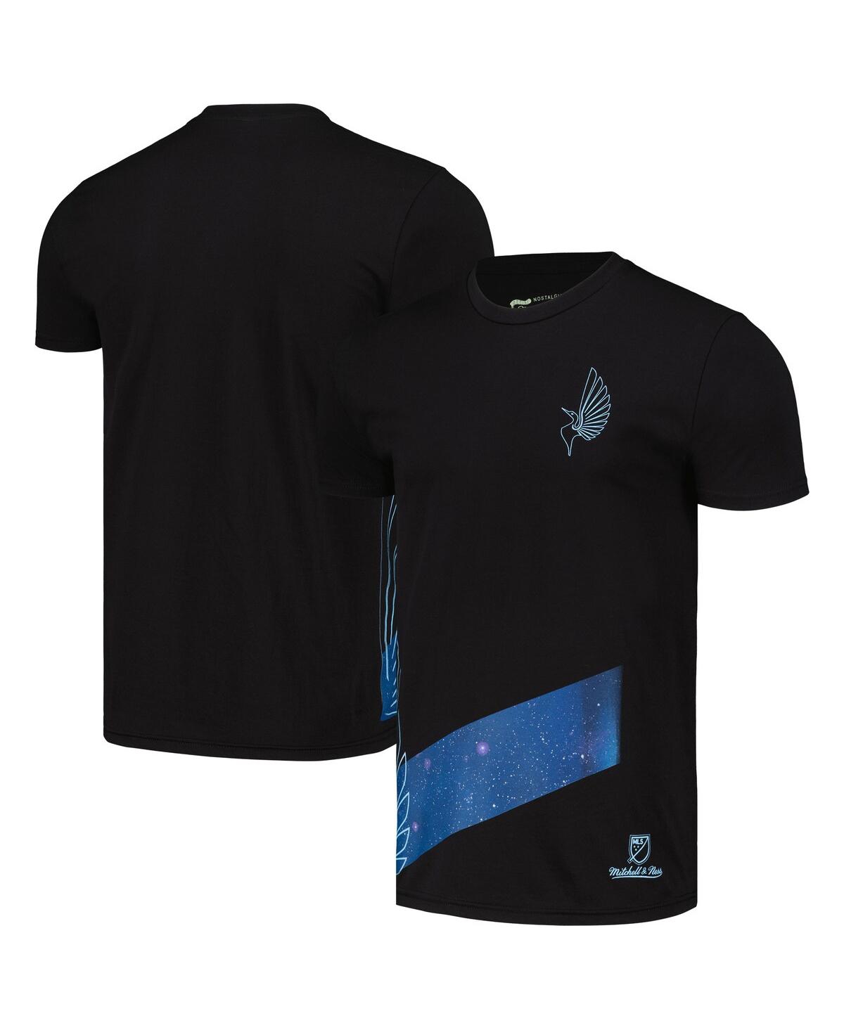 Mitchell & Ness Men's  Black Minnesota United Fc Jersey Hook Collection Starry Night T-shirt