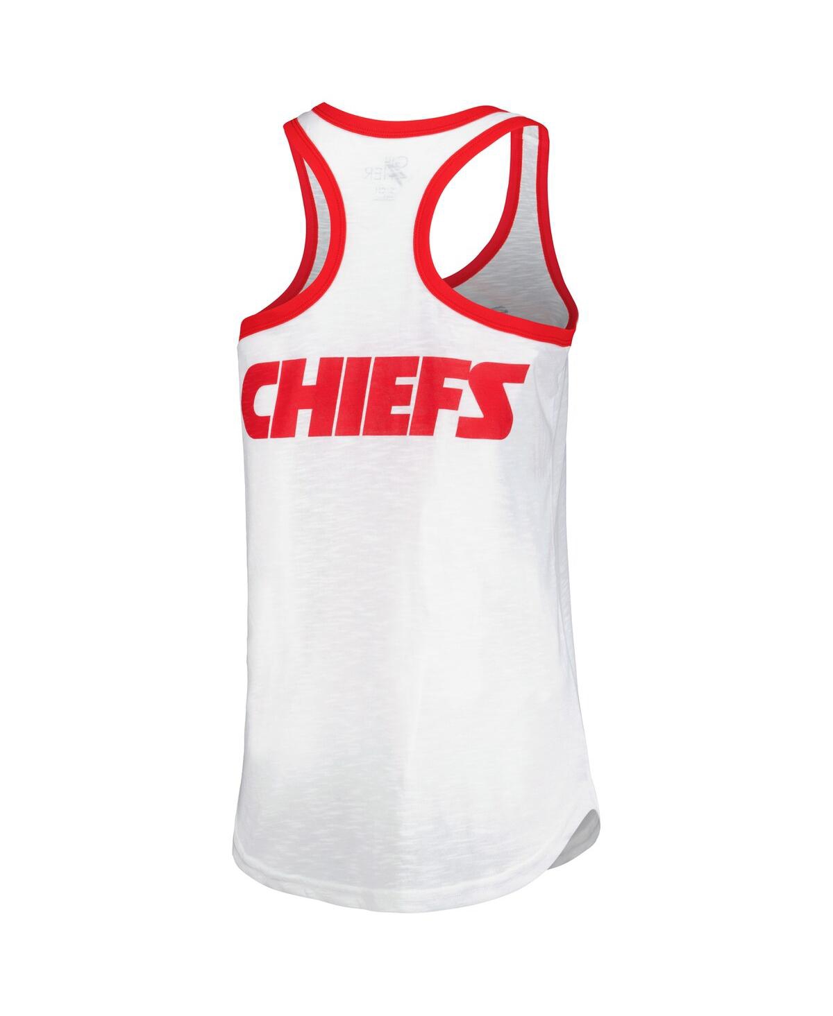 Shop G-iii 4her By Carl Banks Women's  White Kansas City Chiefs Tater Racerback Tank Top