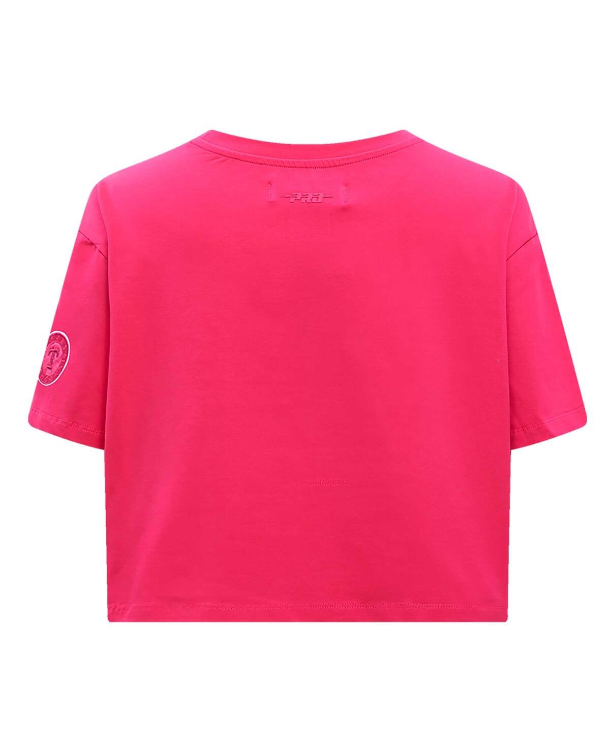 Women's Pro StandardTexas Rangers TripleBoxy Cropped T-shirt - Pink