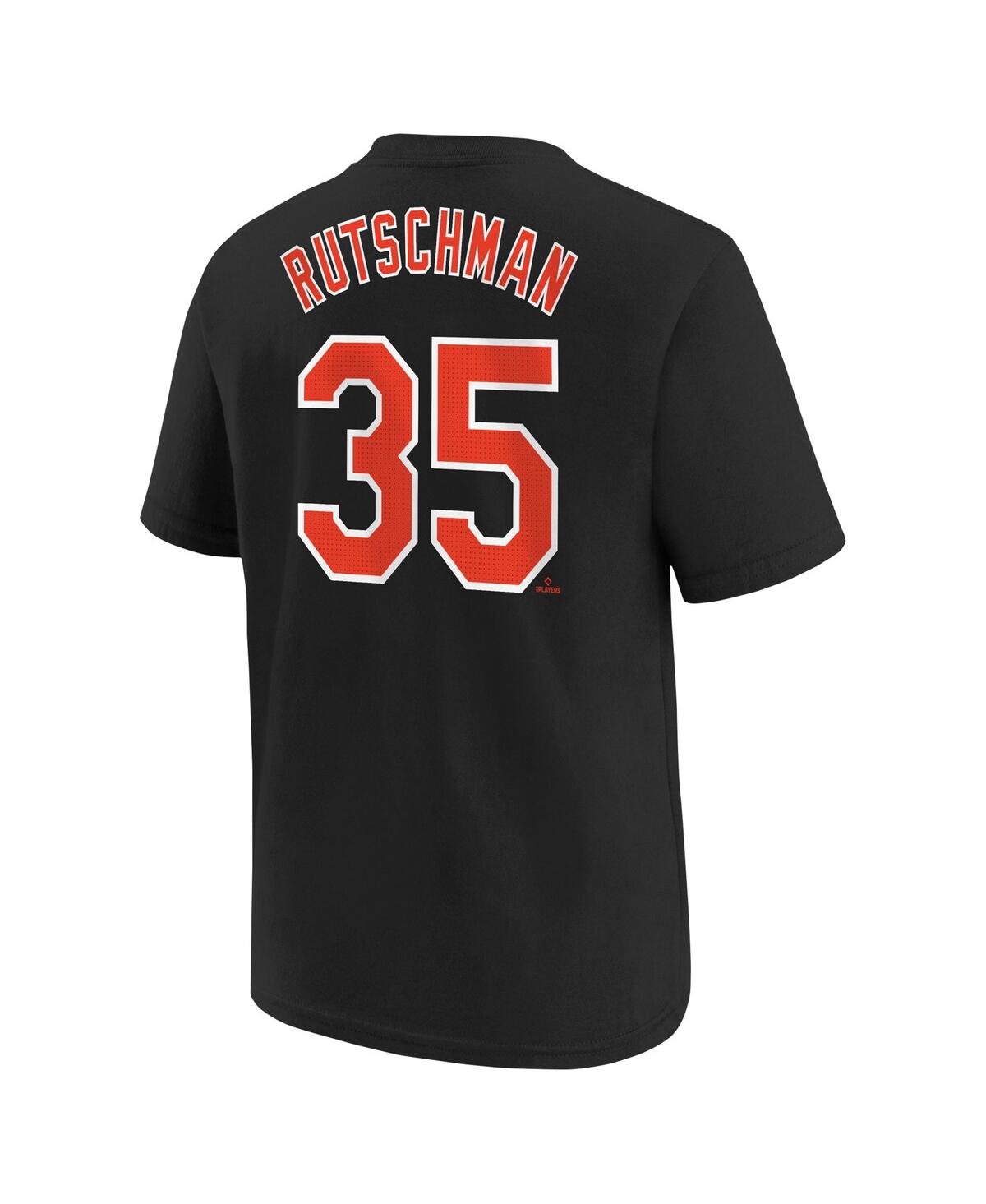 Nike Big Boys  Adley Rutschman Black Baltimore Orioles Home Player Name And Number T-shirt In Black