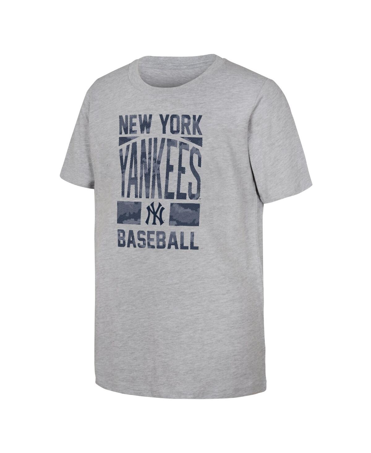 Outerstuff Kids' Big Boys  Heather Gray New York Yankees Season Ticket T-shirt