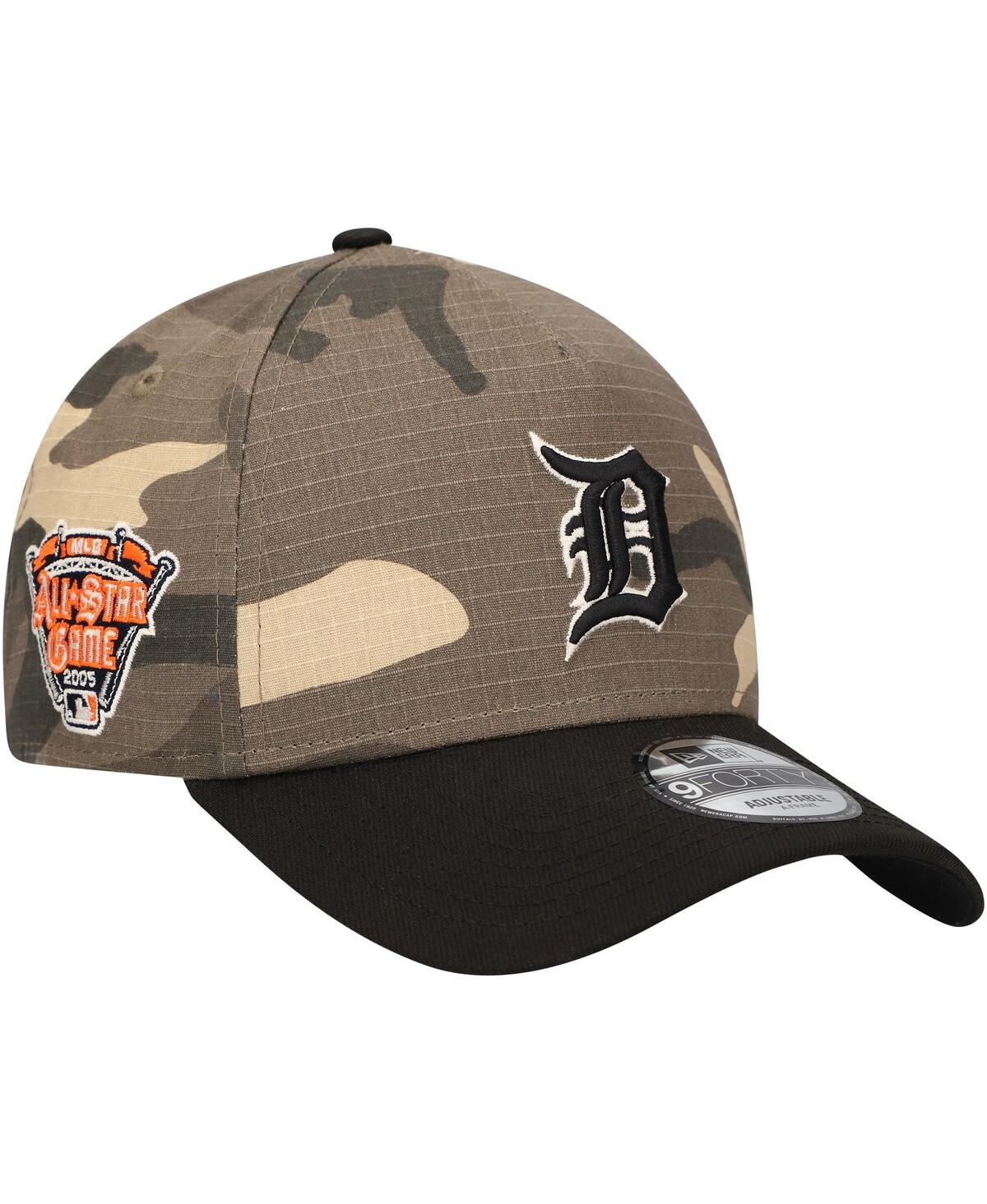 Shop New Era Men's  Detroit Tigers Camo Crown A-frame 9forty Adjustable Hat