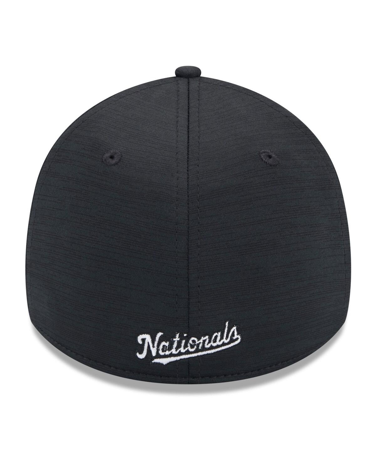 Shop New Era Men's  Black Washington Nationals 2024 Clubhouse 39thirty Flex Fit Hat