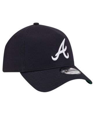 Men's Navy Atlanta Braves Team Color A-Frame 9FORTY Adjustable Hat