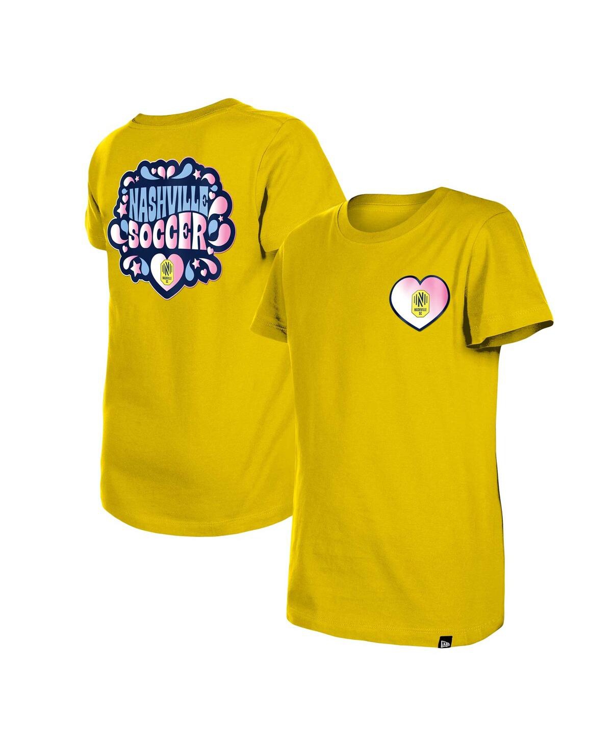 New Era Kids' Big Girls 5th And Ocean By  Yellow Nashville Sc Color Changing T-shirt