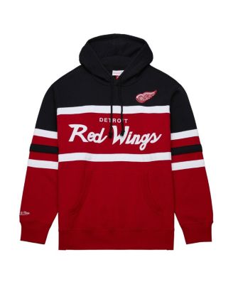 Men's Red, Black Detroit Red Wings Head Coach Pullover Hoodie