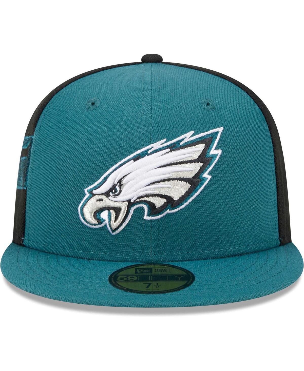 Shop New Era Men's  Midnight Green Philadelphia Eagles Gameday 59fifty Fitted Hat