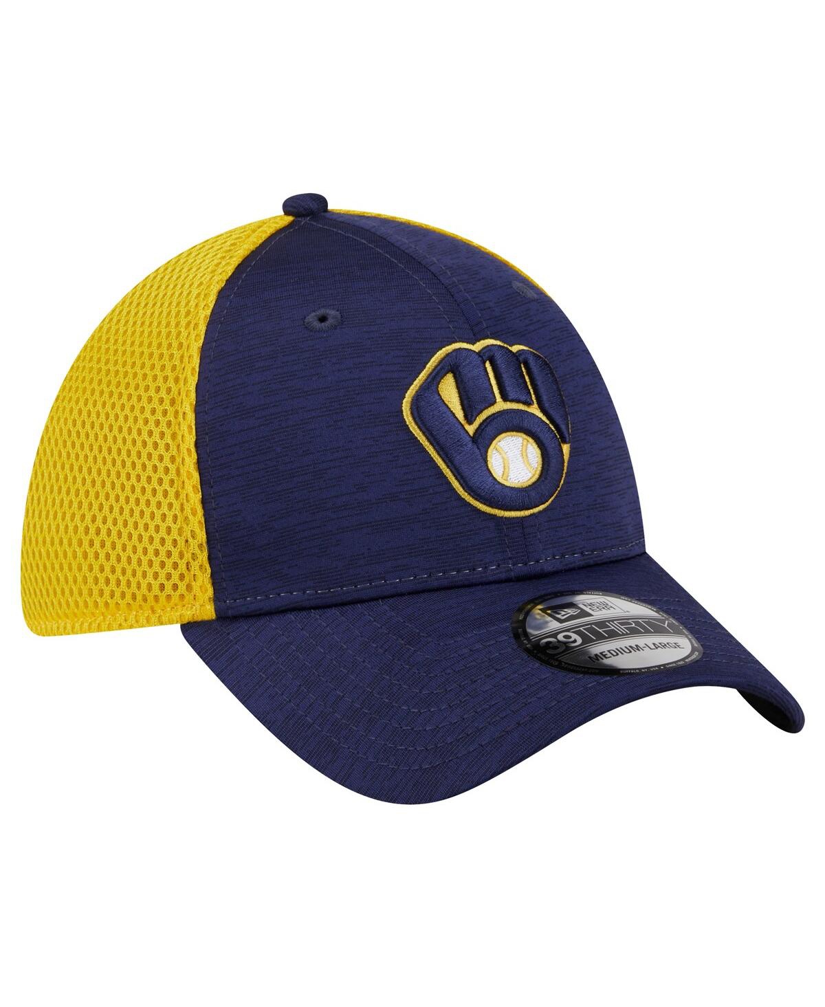 Men's New EraMilwaukee Brewers Neo 39THIRTY Flex Hat - Navy