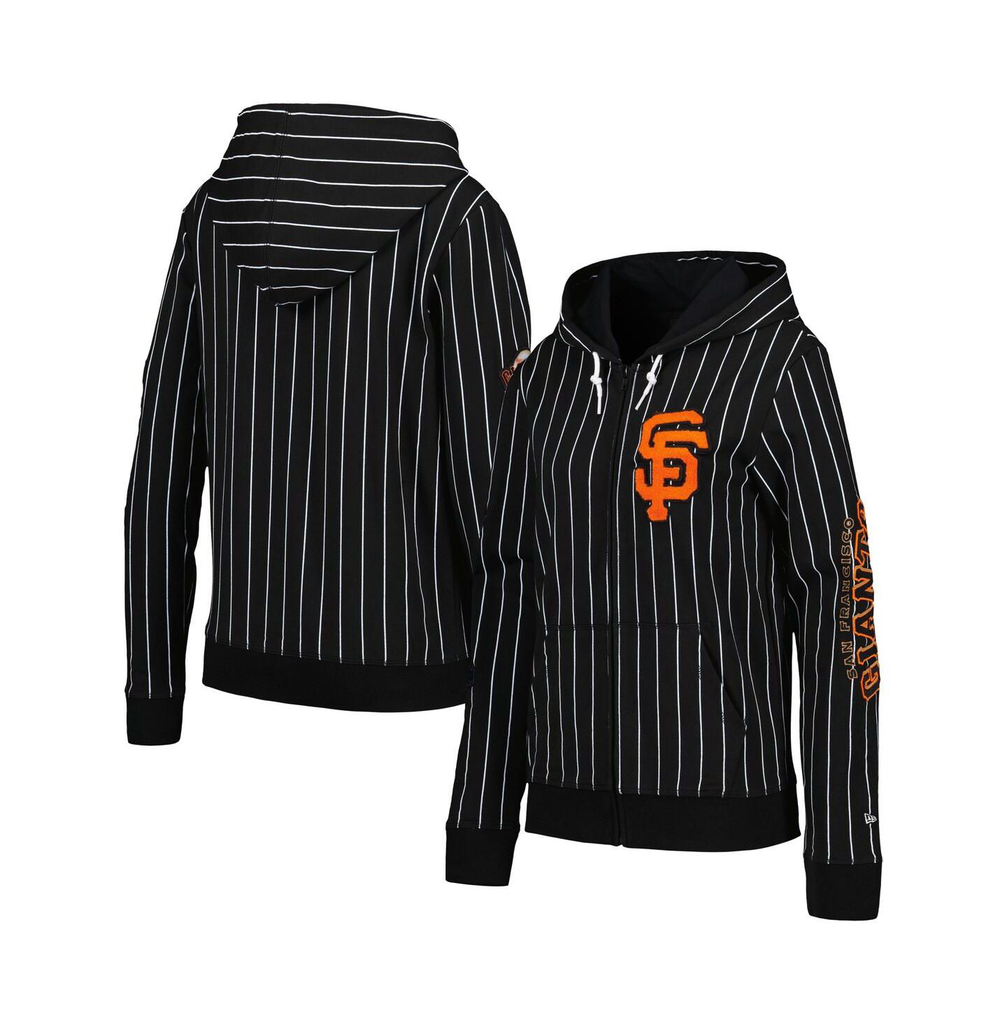 Женская куртка New Era Black San Francisco Giants Pinstripe Tri-Blend Full-Zip — фото 1