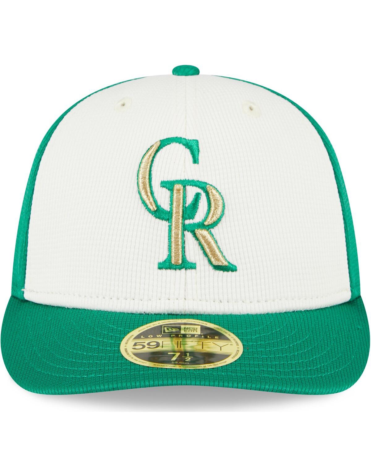 Shop New Era Men's  White, Green Colorado Rockies 2024 St. Patrick's Day Low Profile 59fifty Fitted Hat In White,green