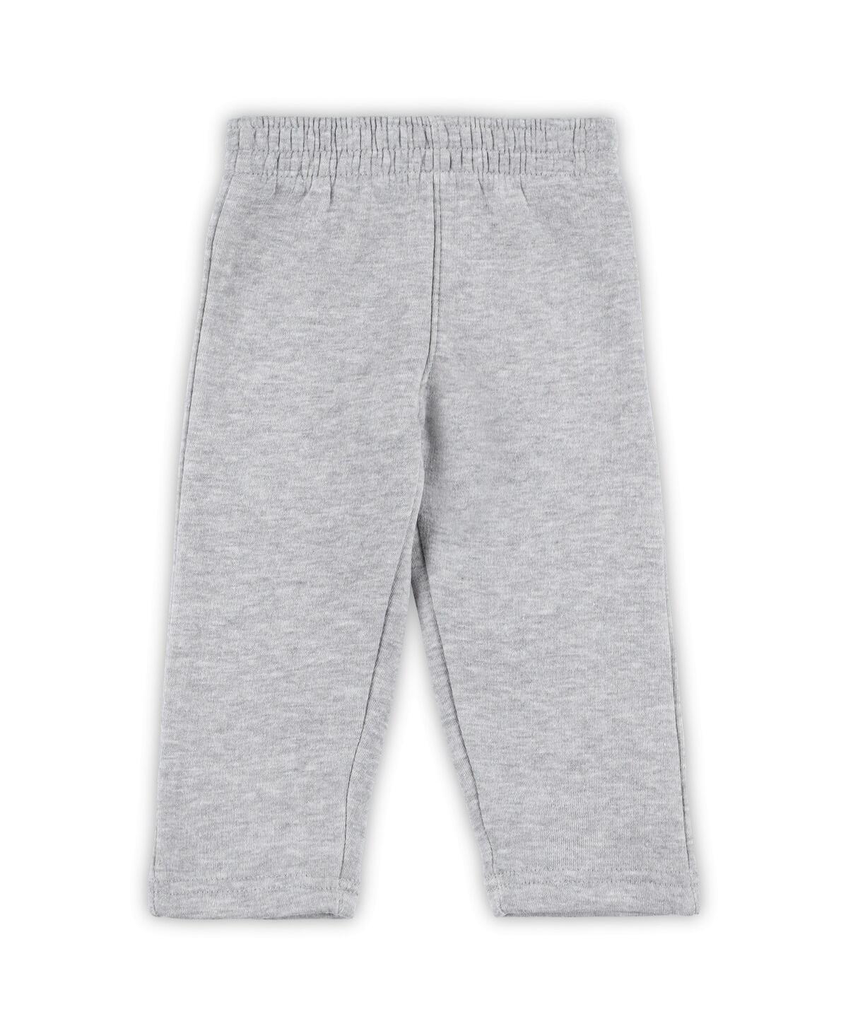 Outerstuff Infant Black/heather Gray San Francisco Giants Play By Play Pullover Hoodie & Pants Set In Black,heather Gray