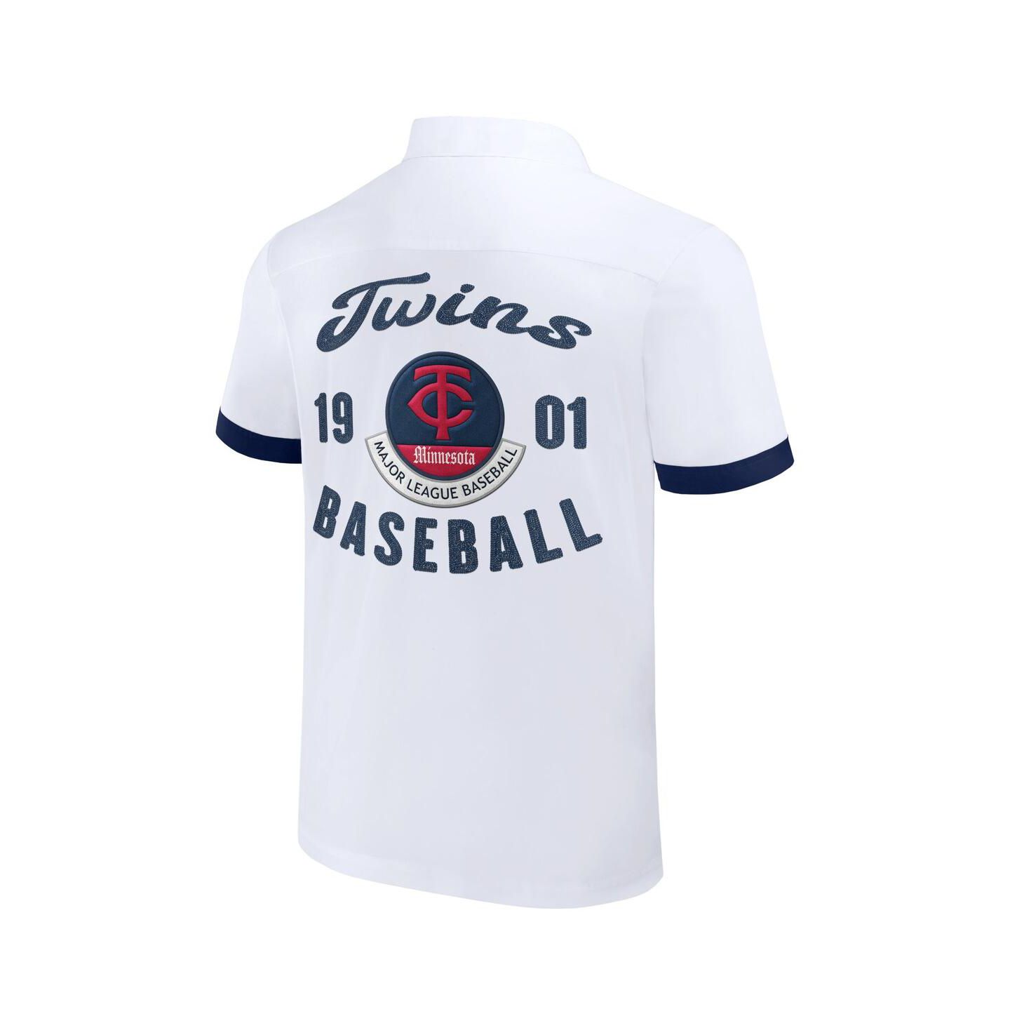 Мужская рубашка Fanatics Darius Rucker Collection By White Minnesota Twins Bowling Button-Up — фото 2