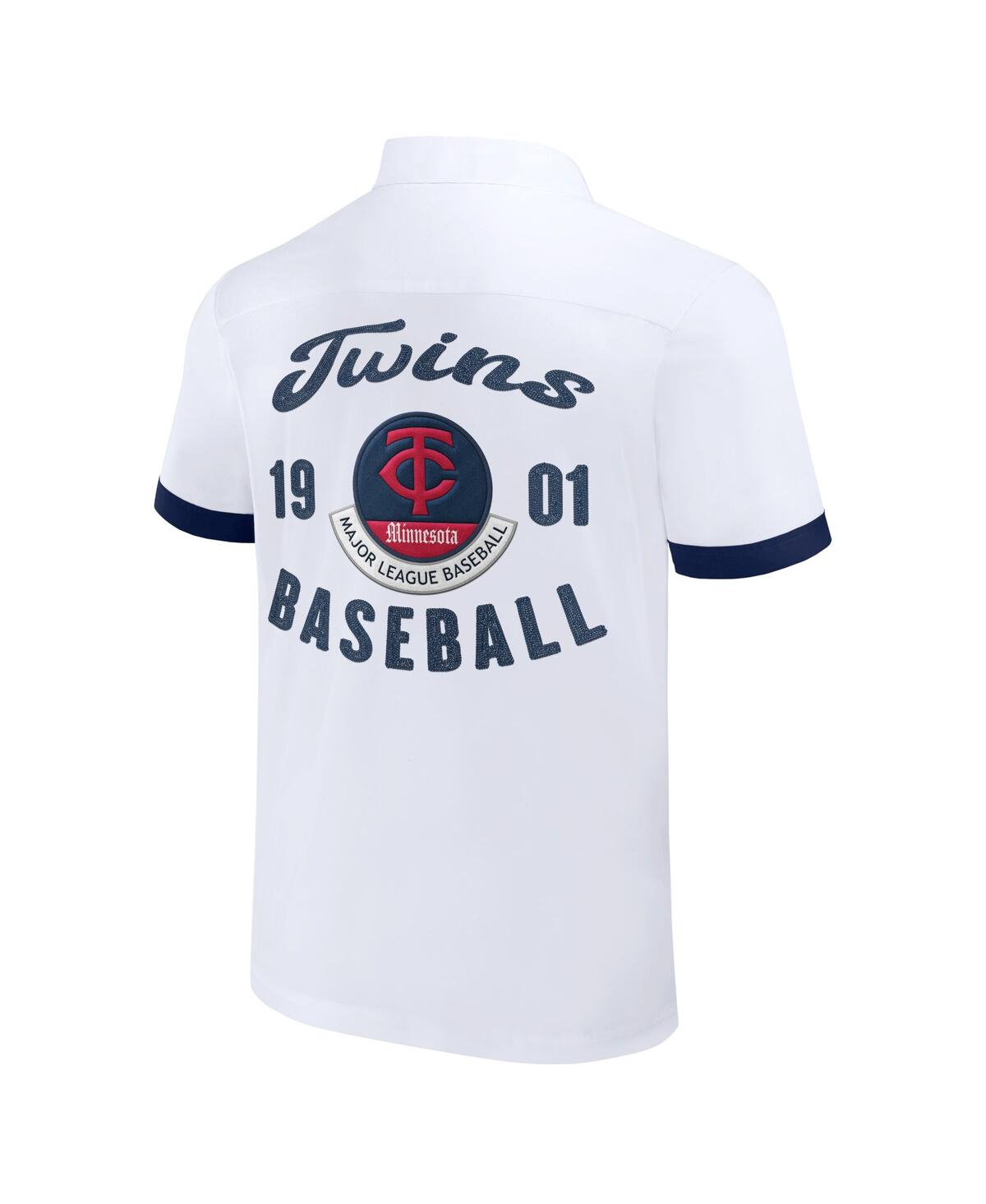Fanatics Men's Darius Rucker Collection By  White Minnesota Twins Bowling Button-up Shirt In White