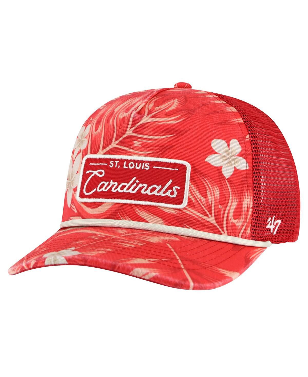Мужская красная шляпа дальнобойщика St. Louis Cardinals Tropicalia с регулируемой навеской