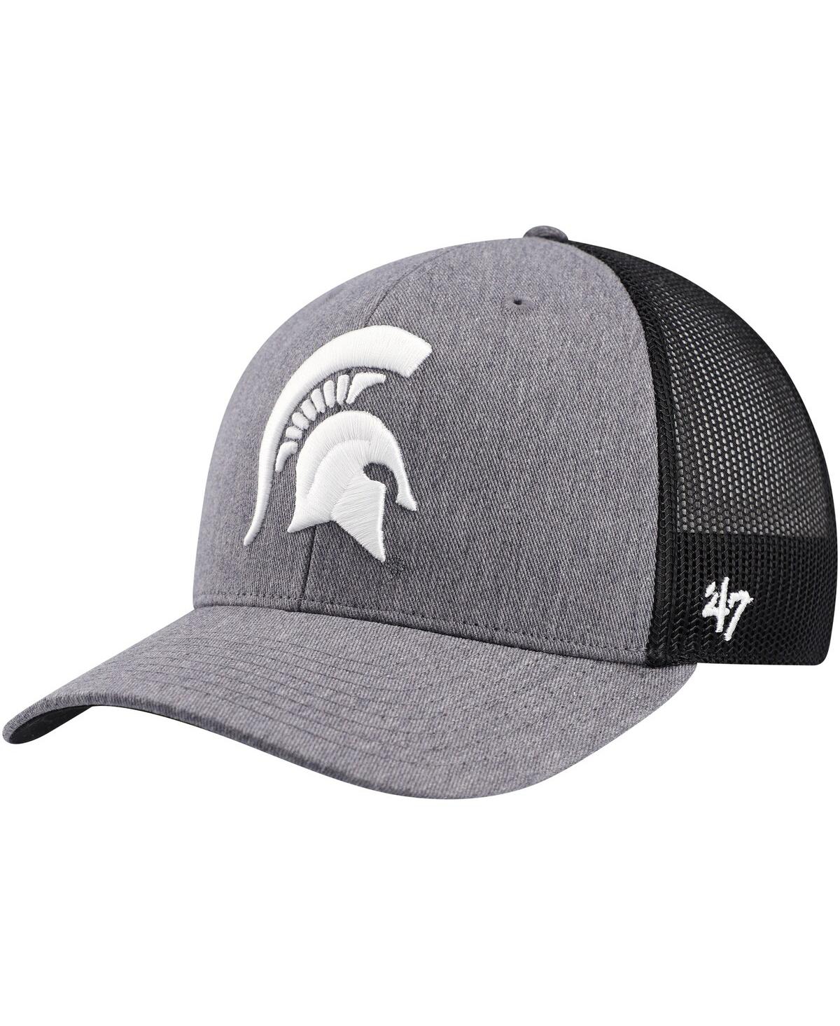 47 Brand Men's ' Charcoal Michigan State Spartans Carbon Trucker Adjustable Hat