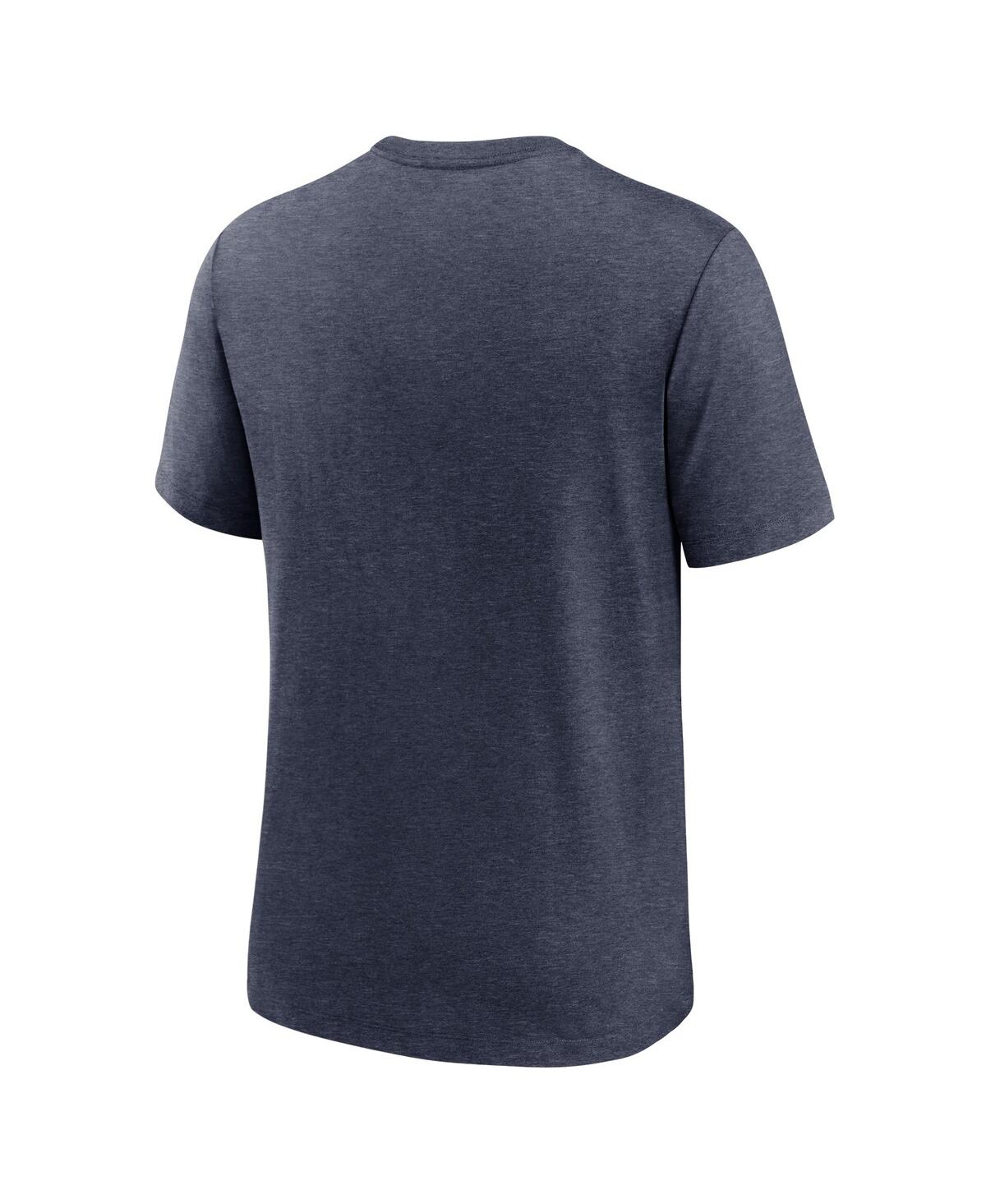 Shop Nike Men's  Heather Navy Milwaukee Brewers Swing Big Tri-blend T-shirt