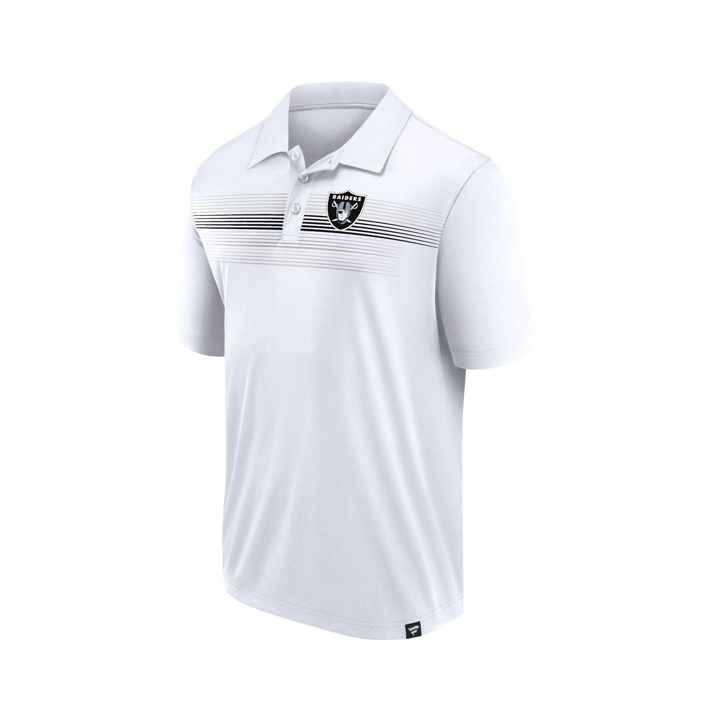 Мужская рубашка Fanatics White Las Vegas Raiders Victory For Us Interlock Polo — фото 2