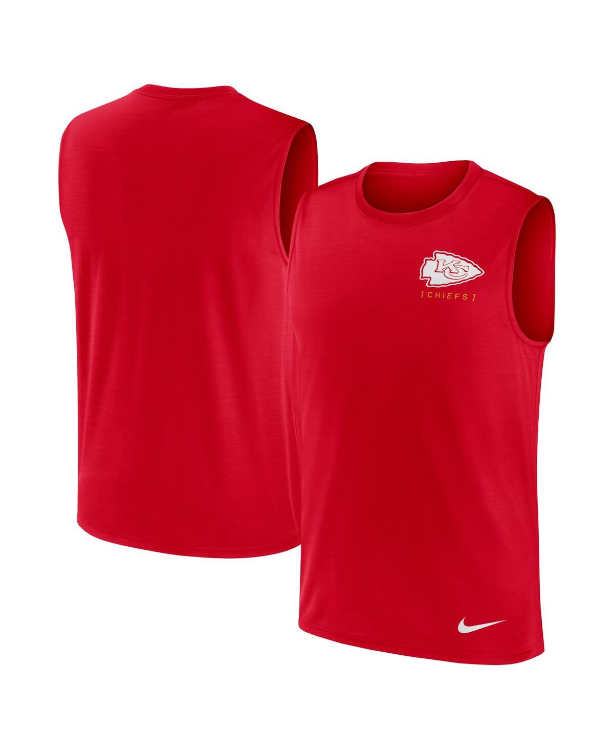 Shop Nike Men's  Red Kansas City Chiefs Muscle Tank Top