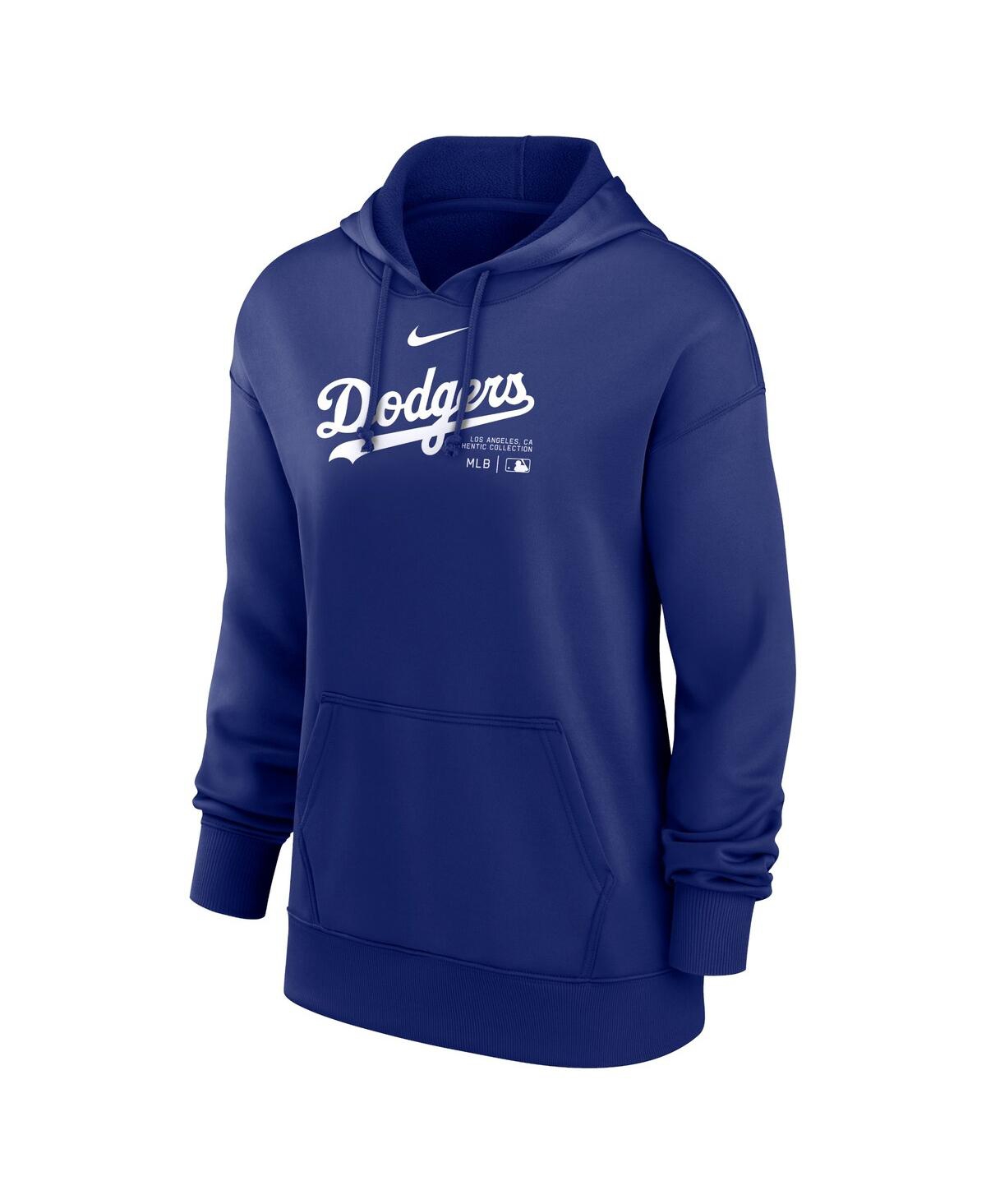 Women's NikeLos Angeles Dodgers Authentic Collection Performance Pullover Hoodie - Royal