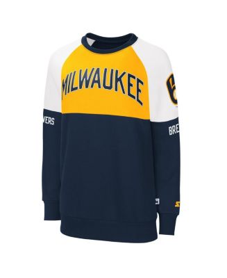 売れ筋商品|||スターター カットソー トップス レディース Women's Navy, Gold Milwaukee Brewers Baseline Raglan Pullover Sweatshirt Navy, Gold Starter Women's Navy, Gold Milwaukee Brewers Baseline Raglan