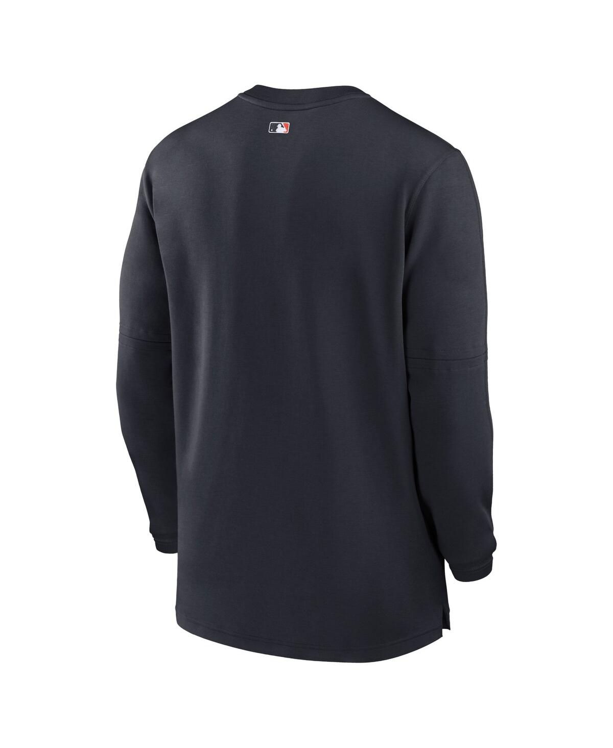 Men's NikeDetroit Tigers Authentic Collection Game Time Performance Quarter-Zip Top - Navy