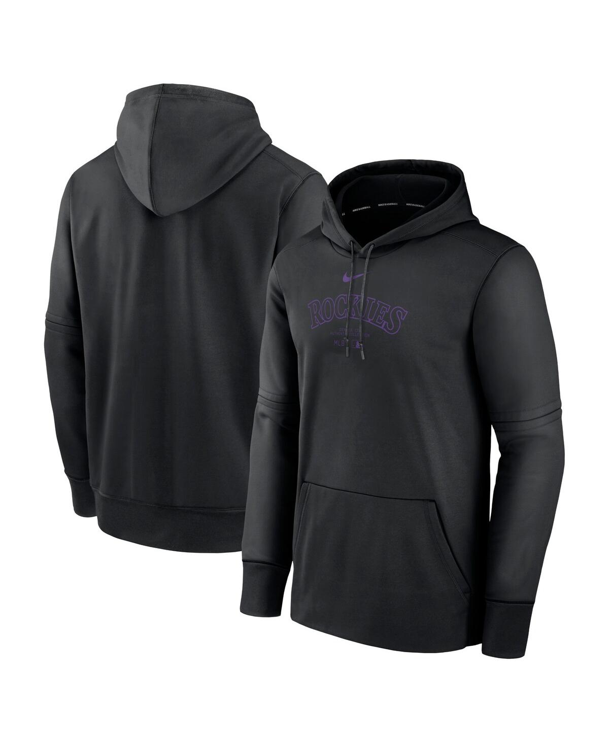 Shop Nike Men's  Black Colorado Rockies Authentic Collection Practice Performance Pullover Hoodie