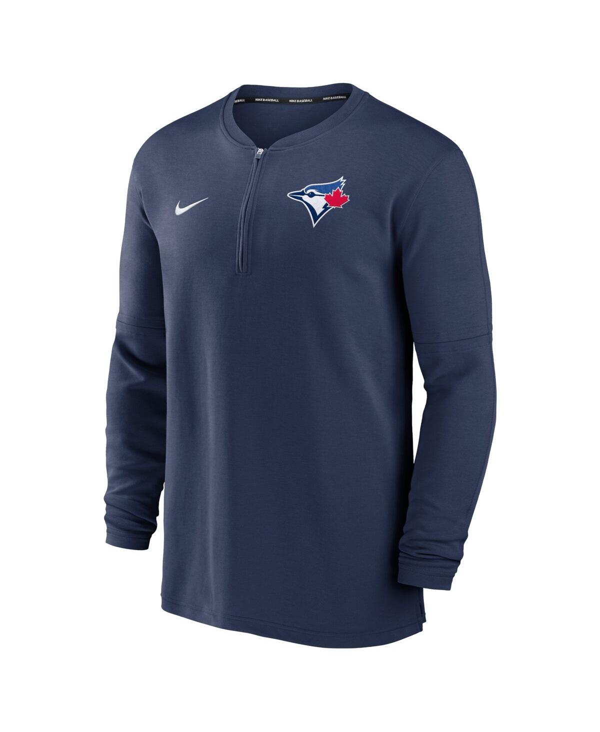 Men's NikeToronto Blue Jays Authentic Collection Game Time Performance Quarter-Zip Top - Navy
